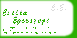 csilla egerszegi business card